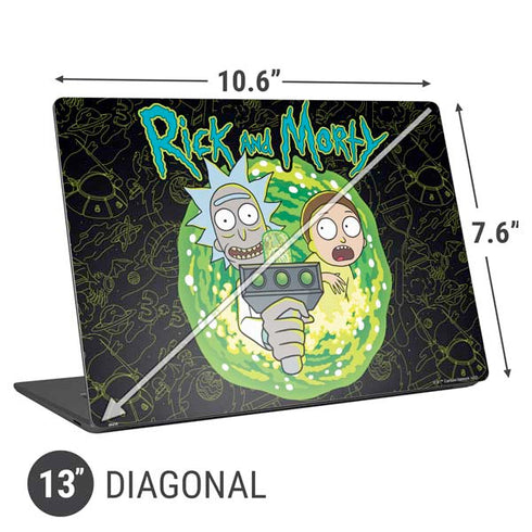 Adult Swim Rick and Morty Portal Travel Universal Laptop 13in (10.6 x 7.6in) Skin